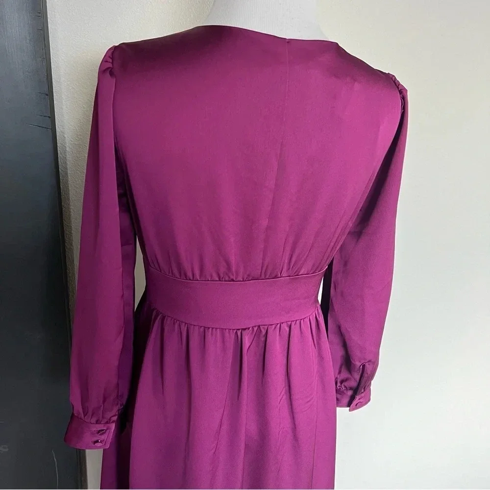 New J. CREW Button-front A-line Midi Dress Purple NWT Casual Women’s 2 Petite